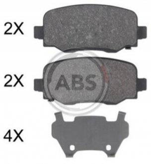 Комплект тормозных колодок, дисковый тормоз A.B.S. 35039 (фото 1)