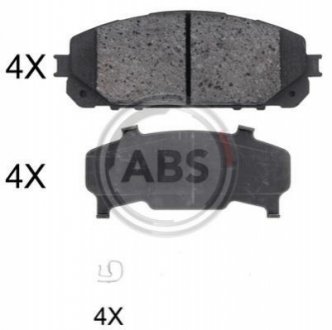 Комплект тормозных колодок, дисковый тормоз A.B.S. 35047 (фото 1)