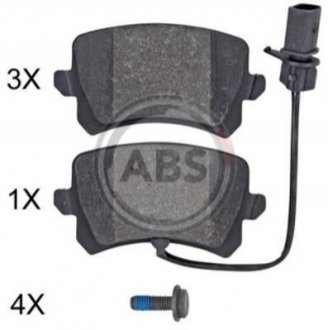 Комплект тормозных колодок, дисковый тормоз A.B.S. 35132 (фото 1)