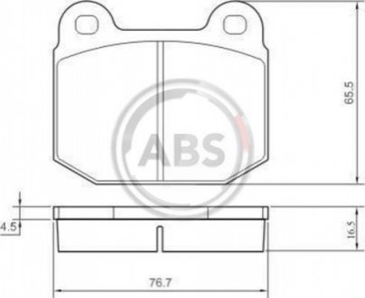 Комплект тормозных колодок, дисковый тормоз A.B.S. 36090
