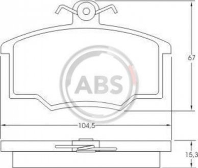 Комплект тормозных колодок, дисковый тормоз A.B.S. 36532