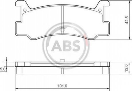 Комплект тормозных колодок, дисковый тормоз A.B.S. 36607 (фото 1)