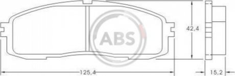 Комплект тормозных колодок, дисковый тормоз A.B.S. 36626 (фото 1)