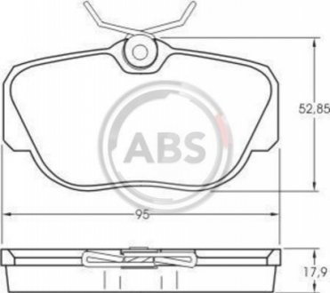 Комплект тормозных колодок, дисковый тормоз A.B.S. 36660 (фото 1)
