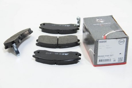 Комплект тормозных колодок, дисковый тормоз A.B.S. 36666 (фото 1)
