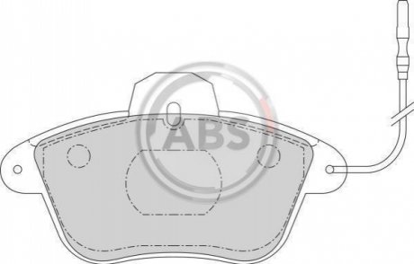 Комплект тормозных колодок, дисковый тормоз A.B.S. 36670/1 (фото 1)