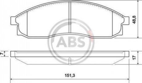 Комплект тормозных колодок, дисковый тормоз A.B.S. 36862 (фото 1)
