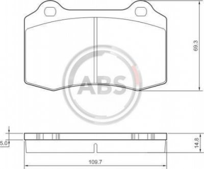 Комплект тормозных колодок, дисковый тормоз A.B.S. 37388 (фото 1)
