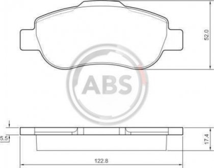 Комплект тормозных колодок, дисковый тормоз A.B.S. 37439
