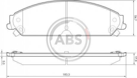 Комплект гальмівних колодок, дискове гальмо A.B.S. 37511 (фото 1)