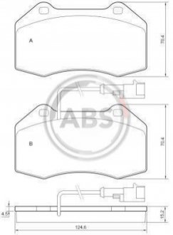 Комплект тормозных колодок, дисковый тормоз A.B.S. 37688 (фото 1)