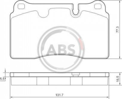 Комплект тормозных колодок, дисковый тормоз A.B.S. 37712 (фото 1)