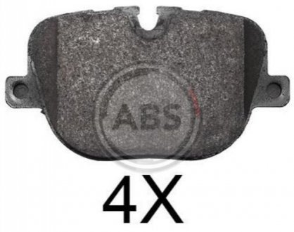 Комплект тормозных колодок, дисковый тормоз A.B.S. 37802