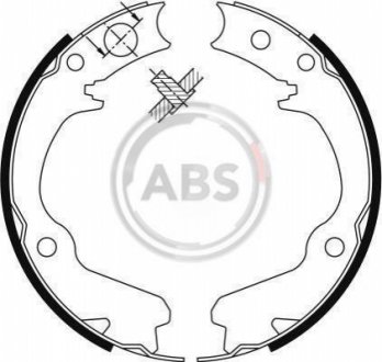 Комплект тормозных колодок, стояночная тормозная система. A.B.S. 9116