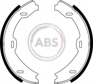 Комплект тормозных колодок, стояночная тормозная система. A.B.S. 9140 (фото 1)