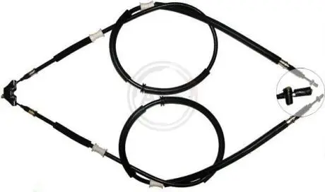 Трос ручного гальма зад. аstrа G 98- (диск) (1592/1403x2) (Luсаs) A.B.S. K16945
