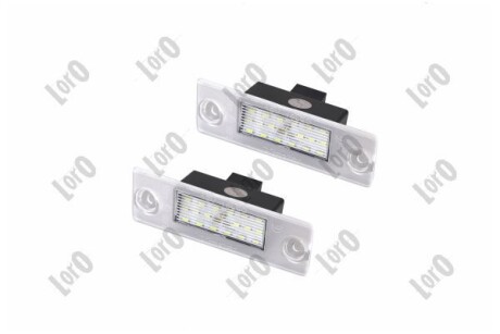 Фонарь подсветки номерного знака кол-т 2шт светодиодная led ABAKUS/DEPO/LORO L032100004LED (фото 1)