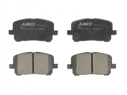 Комплект гальмівних колодок, дискове гальмо ABE C12102ABE