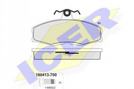 Комплект тормозных колодок, дисковый тормоз ABE C1S001ABE (фото 1)