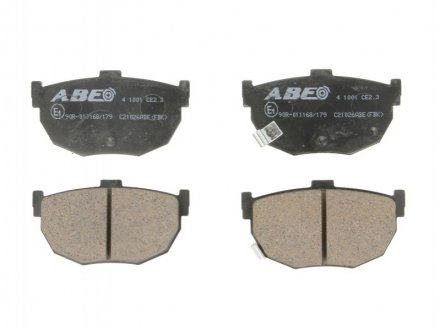Комплект гальмівних колодок, дискове гальмо ABE C21026ABE