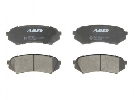 Комплект тормозных колодок, дисковый тормоз ABE C22017ABE (фото 1)