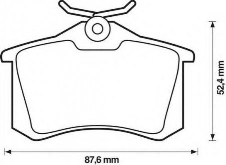 Комплект тормозных колодок, дисковый тормоз ABE C2W002ABE (фото 1)