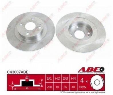Тормозной диск ABE C43007ABE (фото 1)