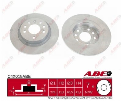 Тормозной диск ABE C4X019ABE (фото 1)