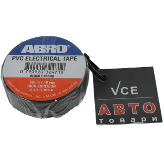 Изолента черная 19mm ABRO ET-912 BL