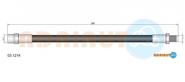 Шланг тормозной ADRIAUTO 03.1214 (фото 1)