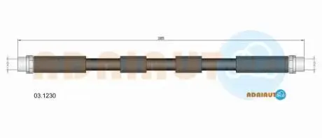 Vw шланг тормозной передн. passat 00- audi a8 94- (365мм) ADRIAUTO 03.1230