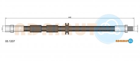 Bmw шланг гальмівний передн. e34, e32, e31 ADRIAUTO 05.1207 (фото 1)