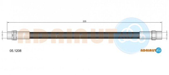 Bmw шланг тормозной задн. e36 ADRIAUTO 05.1208 (фото 1)