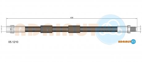 Bmw шланг гальмівний передн. e39 ADRIAUTO 05.1210 (фото 1)