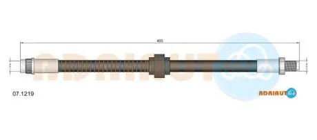 Citroen торм.шланг передн.zx -97 ADRIAUTO 07.1219