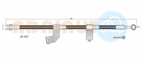 Гальмівний шланг передніх прав. ADRIAUTO 09.1251