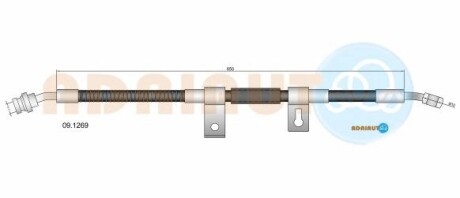 Шланг гальмівний передн прав ADRIAUTO 09.1269