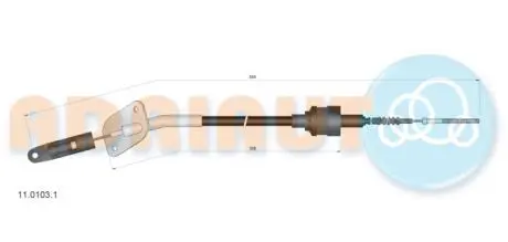 Fiat трос сцепления fiorino -ds 10/95- (690/235) ADRIAUTO 11.0103.1