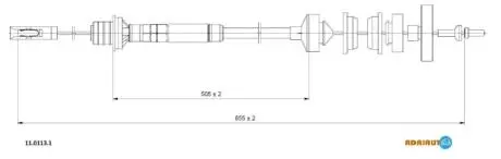 Fiat трос сцепления evasion/jumpy 2,0tb-1,9tds 95- ADRIAUTO 11.0113.1