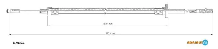 Iveco трос сцепления daily 89- ADRIAUTO 11.0130.1 (фото 1)