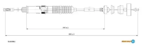 Fiat трос сцепления (рег.автом.) scudo tds 95- ADRIAUTO 11.0138.1