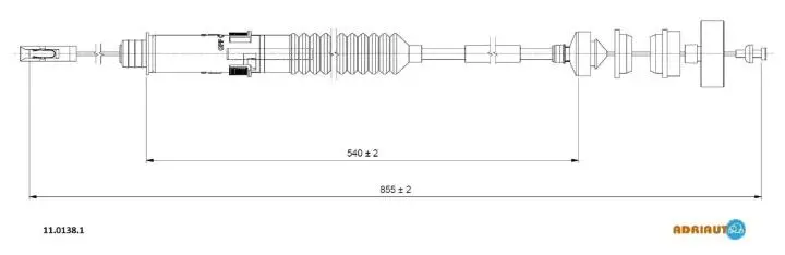 Фото 1 - Fiat трос сцепления (рег.автом.) scudo tds 95- ADRIAUTO 11.0138.1 Fiat трос сцепления (рег.автом.) scudo tds 95- ADRIAUTO 11.0138.1 (фото 1)