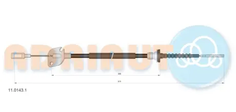Трос сцепления (615мм-300мм) FIAT SEICENTO - 600 1.1 01.98-01.10 ADRIAUTO 1101431