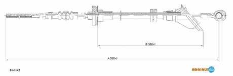 Fiat трос сцепления panda ADRIAUTO 11.0172 (фото 1)