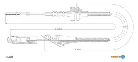 Fiat трос сцепления uno fiorino ADRIAUTO 11.0193