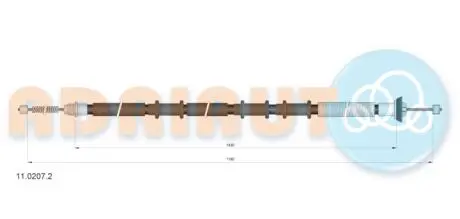 Fiat трос ручного гальма doblo 01- ADRIAUTO 11.0207.2