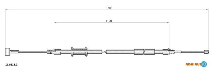 Тросик, cтояночный тормоз ADRIAUTO 11.0218.2 (фото 1)