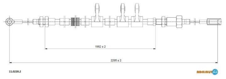 Тросик, cтояночный тормоз ADRIAUTO 11.0220.2 (фото 1)
