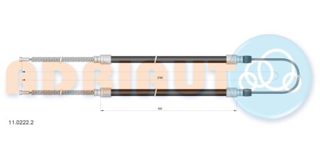 Тросик, cтояночный тормоз ADRIAUTO 11.0222.2