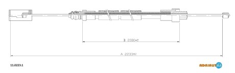 Трос, стоянкове гальмо ADRIAUTO 11.0223.1